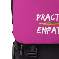 Casual Shoulder Backpack, Rainbow Logo, magenta-Bags-Practice Empathy