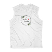 Men's Sweat-wicking Sleeveless Performance Tee, Olive Branch Logo