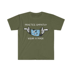 Women's Softstyle Graphic Tee, Wear a Mask-Practice Empathy