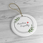 Ceramic Christmas Ornaments, Olive Branch Logo-Home Decor-Practice Empathy