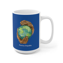 Ceramic Mug, Nourishing Home, royal blue-Mug-Practice Empathy