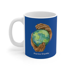 Ceramic Mug, Nourishing Home, royal blue-Mug-Practice Empathy