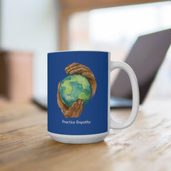 Ceramic Mug, Nourishing Home, royal blue-Mug-Practice Empathy