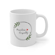 Ceramic Mug, Olive Branch Logo, white-Mug-Practice Empathy