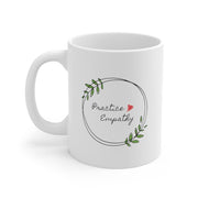 Ceramic Mug, Olive Branch Logo, white-Mug-Practice Empathy