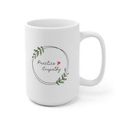 Ceramic Mug, Olive Branch Logo, white-Mug-Practice Empathy