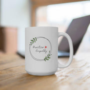 Ceramic Mug, Olive Branch Logo, white-Mug-Practice Empathy