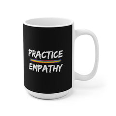 Ceramic Mug, Rainbow Logo, black-Mug-Practice Empathy