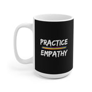 Ceramic Mug, Rainbow Logo, black-Mug-Practice Empathy