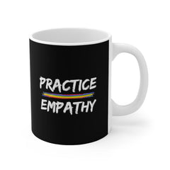 Ceramic Mug, Rainbow Logo, black-Mug-Practice Empathy