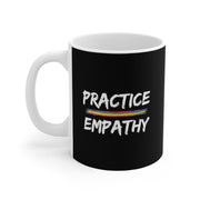 Ceramic Mug, Rainbow Logo, black-Mug-Practice Empathy