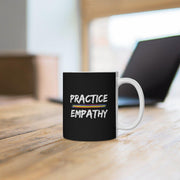 Ceramic Mug, Rainbow Logo, black-Mug-Practice Empathy