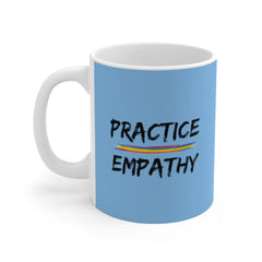 Ceramic Mug, Rainbow Logo, Carolina blue-Mug-Practice Empathy