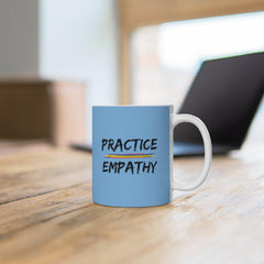 Ceramic Mug, Rainbow Logo, Carolina blue-Mug-Practice Empathy