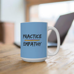 Ceramic Mug, Rainbow Logo, Carolina blue-Mug-Practice Empathy