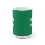 Ceramic Mug, Rainbow Logo, forest green-Mug-Practice Empathy