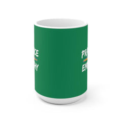 Ceramic Mug, Rainbow Logo, forest green-Mug-Practice Empathy