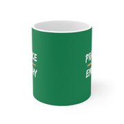 Ceramic Mug, Rainbow Logo, forest green-Mug-Practice Empathy