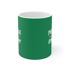Ceramic Mug, Rainbow Logo, forest green-Mug-Practice Empathy