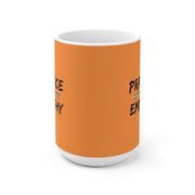 Ceramic Mug, Rainbow Logo, light orange-Mug-Practice Empathy