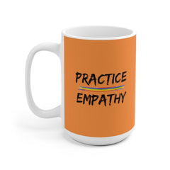 Ceramic Mug, Rainbow Logo, light orange-Mug-Practice Empathy