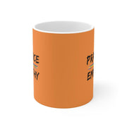 Ceramic Mug, Rainbow Logo, light orange-Mug-Practice Empathy