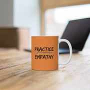 Ceramic Mug, Rainbow Logo, light orange-Mug-Practice Empathy