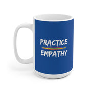 Ceramic Mug, Rainbow Logo, royal blue-Mug-Practice Empathy