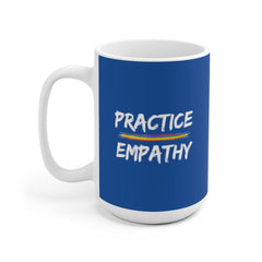 Ceramic Mug, Rainbow Logo, royal blue-Mug-Practice Empathy