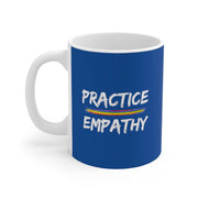Ceramic Mug, Rainbow Logo, royal blue-Mug-Practice Empathy