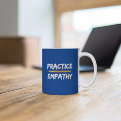 Ceramic Mug, Rainbow Logo, royal blue-Mug-Practice Empathy