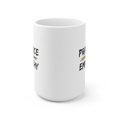 Ceramic Mug, Rainbow Logo, white-Mug-Practice Empathy