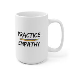 Ceramic Mug, Rainbow Logo, white-Mug-Practice Empathy