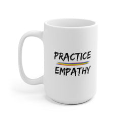 Ceramic Mug, Rainbow Logo, white-Mug-Practice Empathy
