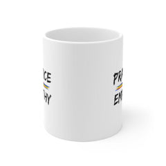 Ceramic Mug, Rainbow Logo, white-Mug-Practice Empathy