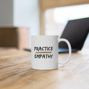 Ceramic Mug, Rainbow Logo, white-Mug-Practice Empathy