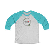 Tri-Blend 3/4 Raglan Tee, Olive Branch Logo