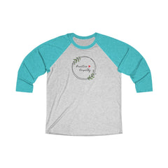 Tri-Blend 3/4 Raglan Tee, Olive Branch Logo