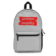 Classic Backpack, Brushes Logo, light gray-Bags-Practice Empathy