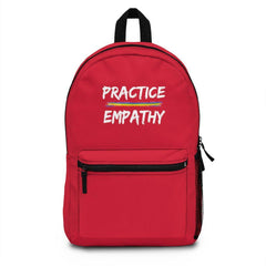 Classic Backpack, Rainbow Logo, deep red-Bags-Practice Empathy