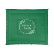 Comforter, Olive Branch Logo, forest green-Home Decor-Practice Empathy