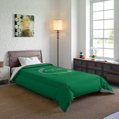 Comforter, Olive Branch Logo, forest green-Home Decor-Practice Empathy