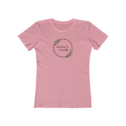 Women's The Boyfriend Tee, Olive Branch Logo