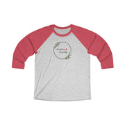 Tri-Blend 3/4 Raglan Tee, Olive Branch Logo