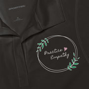 Women's Embroidered Polo Shirt, Olive Branch Logo