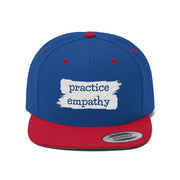 Embroidered Flat Bill Hat, Brushes Logo (OFFICIAL Snapback)-Hats-Practice Empathy