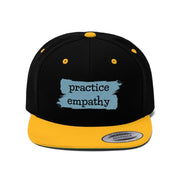 Embroidered Flat Bill Hat, Brushes Logo (OFFICIAL Snapback)-Hats-Practice Empathy