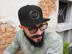 Embroidered Flat Bill Hat, Olive Branch Logo (OFFICIAL Snapback)-Hats-Practice Empathy