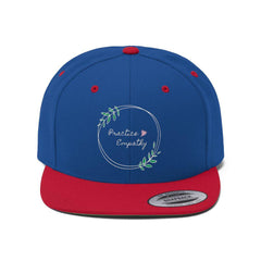 Embroidered Flat Bill Hat, Olive Branch Logo (OFFICIAL Snapback)-Hats-Practice Empathy