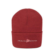Embroidered Knit Beanie, Classic Logo-Hats-Practice Empathy